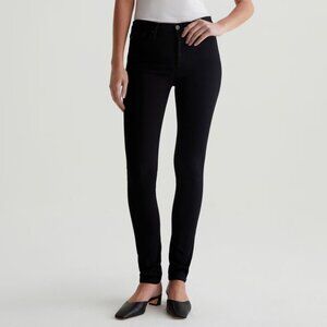 AG Adriano Goldschmied Prima Cigarette Corduroy Pants Black Size 28R Mid Rise